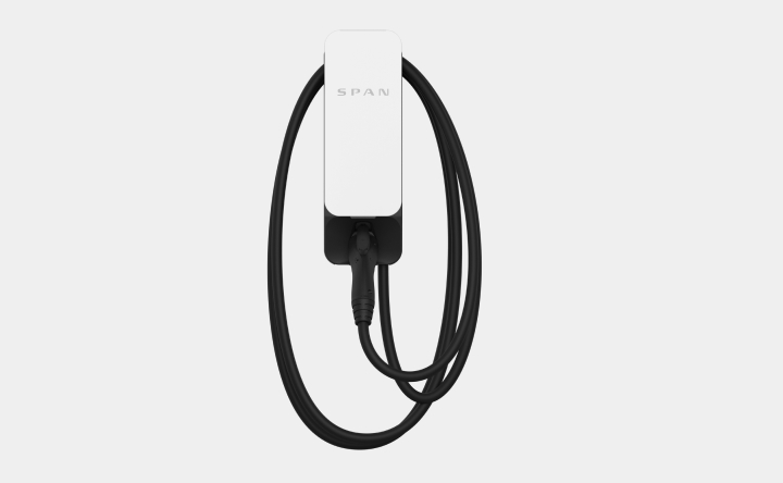 SPAN Drive EV charger installed on a wall